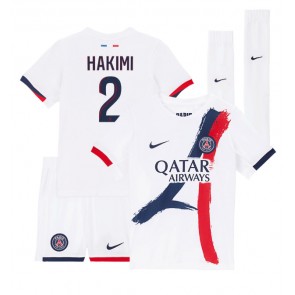 Billiga Paris Saint-Germain Achraf Hakimi #2 Bortatröja Barn 2024-25 Kortärmad (+ Korta byxor)